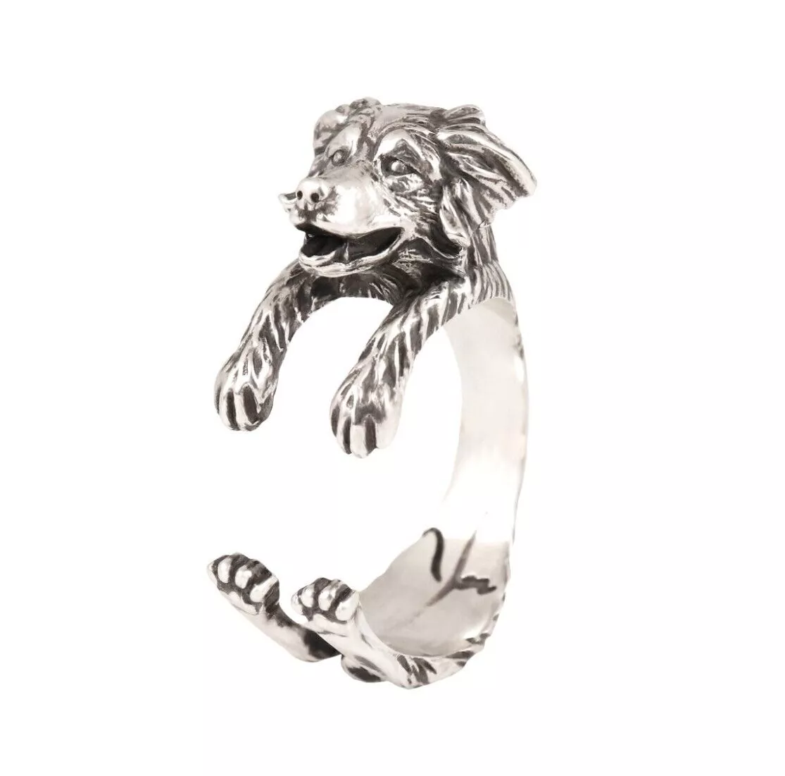 Sterling silver top dog rings