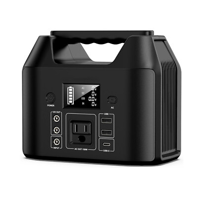 New 150W Portable Power Station LiFePO4 Battery Charger Camping AC DC ...
