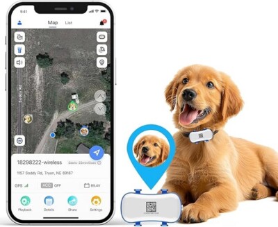 GPS Hunde& Katzen  Tracker 4G   Live Tracking, Wasserdicht, Ortung, Kompakt