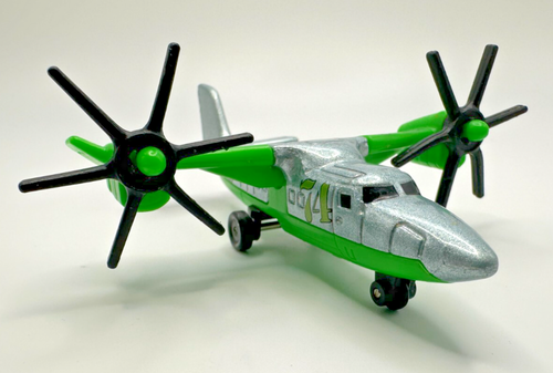 Matchbox Toy Air Plane XO471 2011 Gray & Green CB132 SkyBuster - Picture 2 of 8