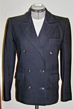 CALVIN KLEIN DOUBLE BREASTED 3-POCKET BLACK TAILORED JACKET - FLAP POCKETS- SZ 4