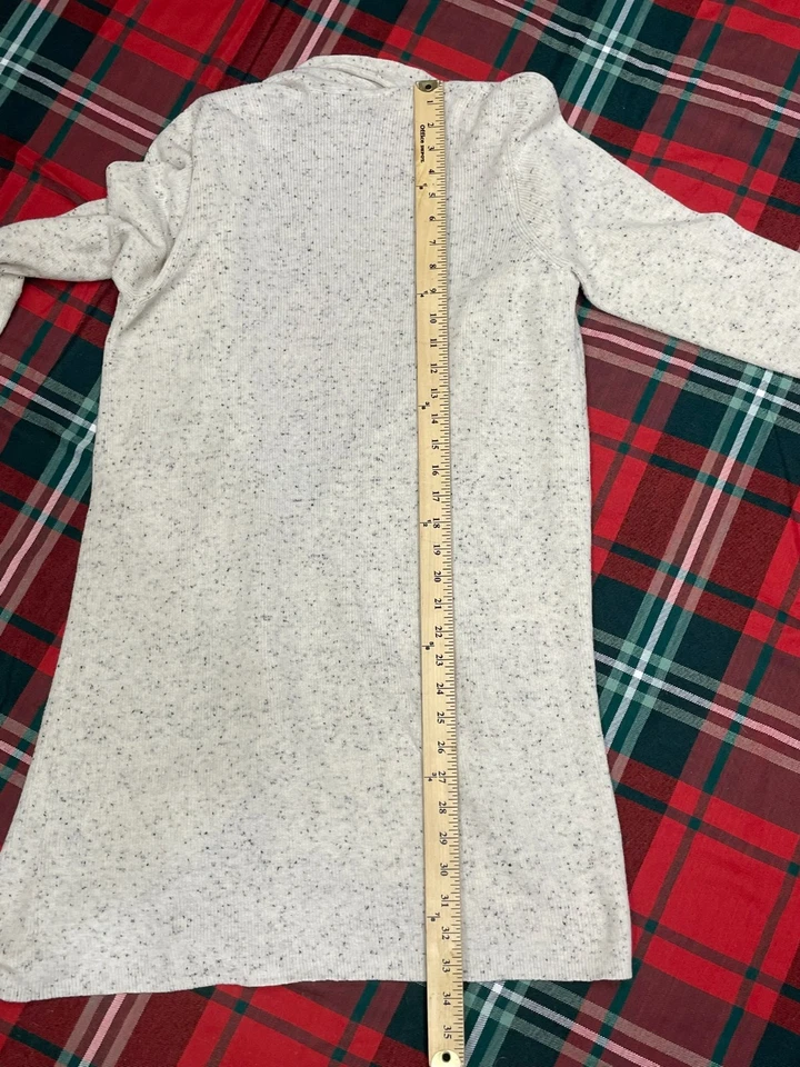 Cárdigan de algodón suéter crema L Eileen Fisher para mujer acogedor elegante preppy al aire libre Foto 3 de 4