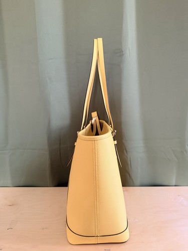Michael Kors Yellow Zip Closure Logo Accent Bag Charm Tote Bag. LARGE. - Picture 5 of 7