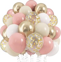 Luftballons Altrosa Beige, 60 StüCk Retro Aprikose Rosa Helium Luftballons,