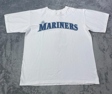 Vintage Seattle Mariners MLB Baseball Team Graphic T Shirt Youth XL White Anvil