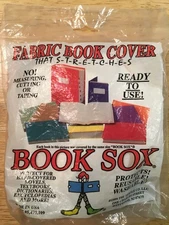 Book Sox Fabric Book Cover – Stretchable Reusable Washable – Vintage 1999 - New