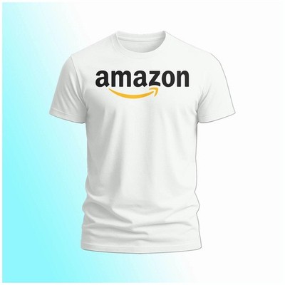 NEW Amazon Logo Unisex Black - Navy - White T-Shirt Cotton Size S-5XL