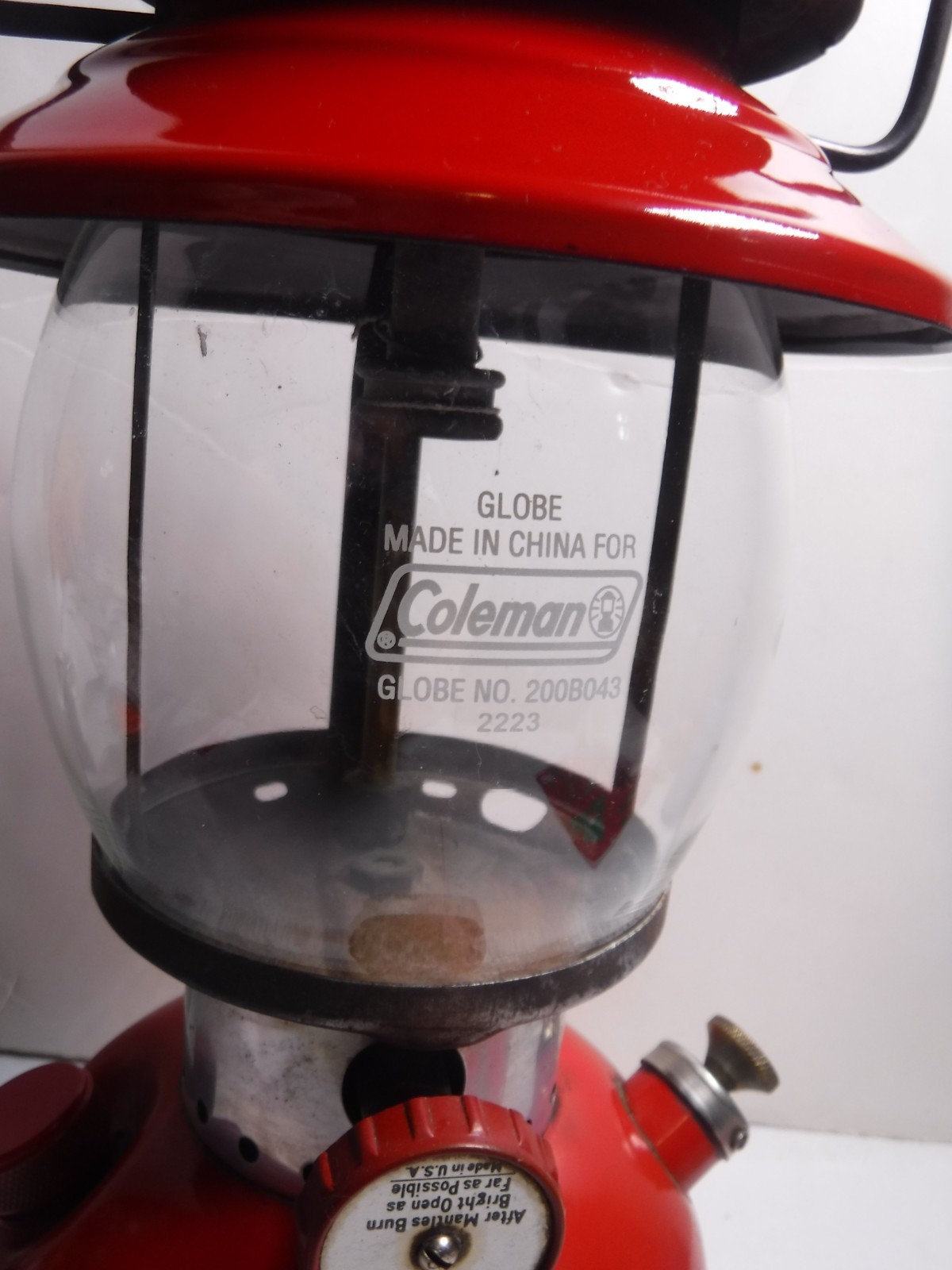 1955 Model 200A Red Coleman Gas Lantern “Sunshine of the Night”