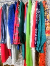 22 Pc 70s 80s Vintage Fall Winter Women Clothing Lot For Resale Dress Pants Etc.