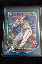 2025 Bowman - Hurston Waldrep #61 Chrome Navy Mojo Refractor /175 (RC)