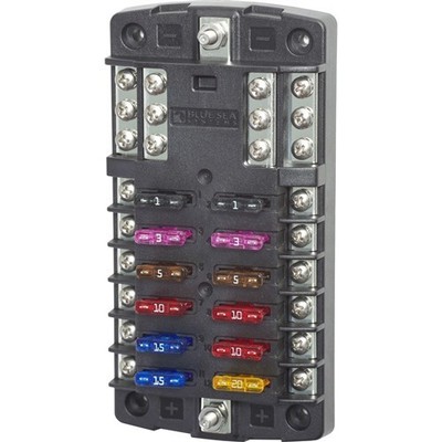 BLUE SEA 5031 FUSE BLOCK SCREW TERM BLADE 5031