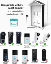 Solar Charger Compatible with Ring Video Doorbell (2020 Release), Battery Power