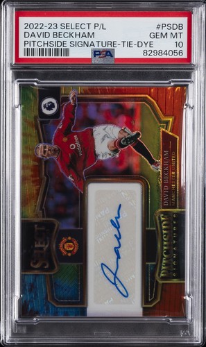 PANINI SELECT PREMIER LEAGUE PITCHSIDE SIGNATURES DAVID BECKHAM 7/15 PSA 10 AUTO