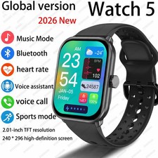 Smartwatch with 2.01-inch HD AMOLED display, GPS, and health tracking