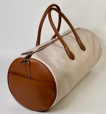 Ultra Rare Patek Philippe Leder And Canvas Duffle Bag