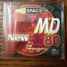 SEALED - Hi-SPACE MD 80 RECORDABLE BLANK MINIDISC MD - VINTAGE NEW OLD STOCK 