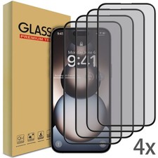 For iPhone 15 Pro Max/15 Plus/15 Tempered Glass Screen Protector Case Friendly