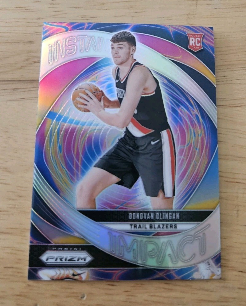 2024-25 Prizm - Instant Impact Donovan Clingan Silver Prizm (RC) Trail Blazers