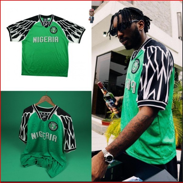 NIGERIA Home - FIFA World Cup 94/95 - Soccer - OKOCHA # 10 - 2XL