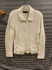 Jones New York Signature Cream button-up cardigan, size Med