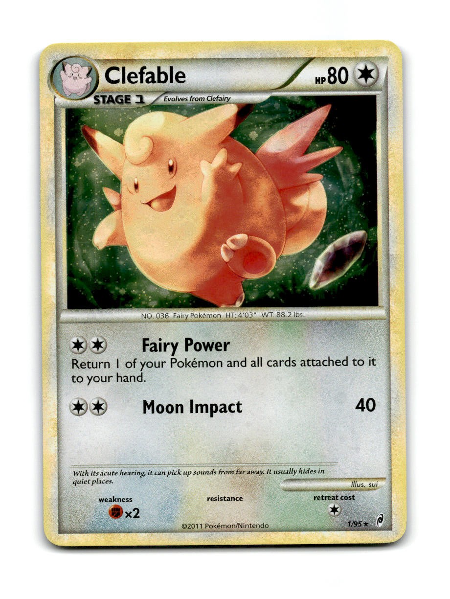 Clefable 1/95 Holo Rare Call of Legends Pokemon Cosmos Holo Near Mint ~03465