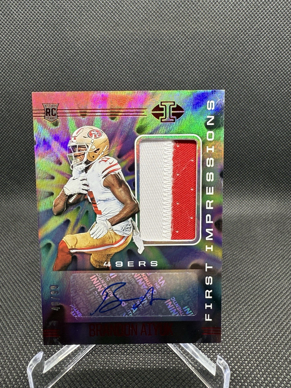 Brandon Aiyuk Panini Illusions #123 Autograph Memorabilia-Black