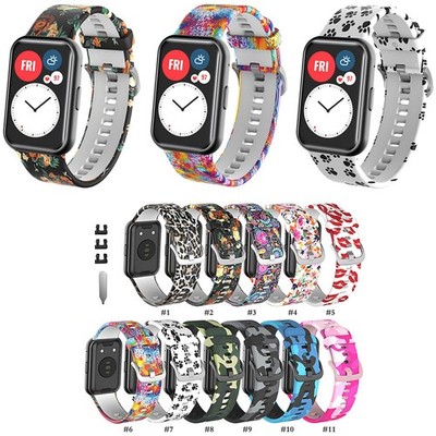 Silicone Watch Band Bracelet Wriststrap for Huawei Watch Fit Smart Watch Tracker