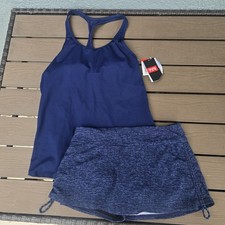 TYR Womens Navy Taylor Tank  Mantra Della Skirt Blue Size S NEW No Tag
