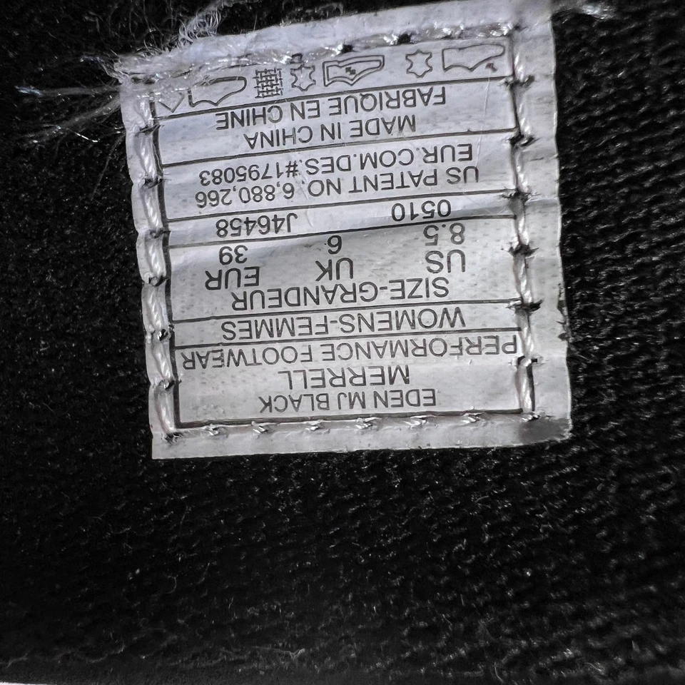 Merrell Eden MJ Black Mary Jane Shoes Women's 8.5 Leather Comfort Walking Grip - Image 4 of 4