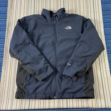 The North Face Apex Jacket Mens Medium Blue Gray Softshell Fleece Lined Outdoor