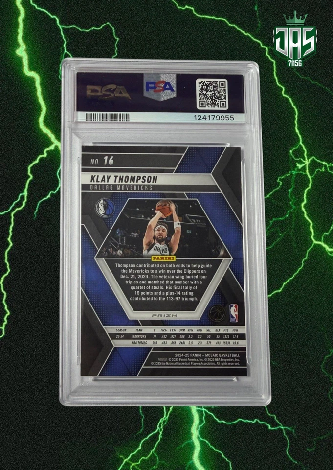 2024 Mosaic Klay Thompson Glitter PSA 10 - Image 2 of 2