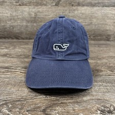 Vineyard Vines Hat Cap Strap Back Navy Blue Whale Embroidered Classic Youth