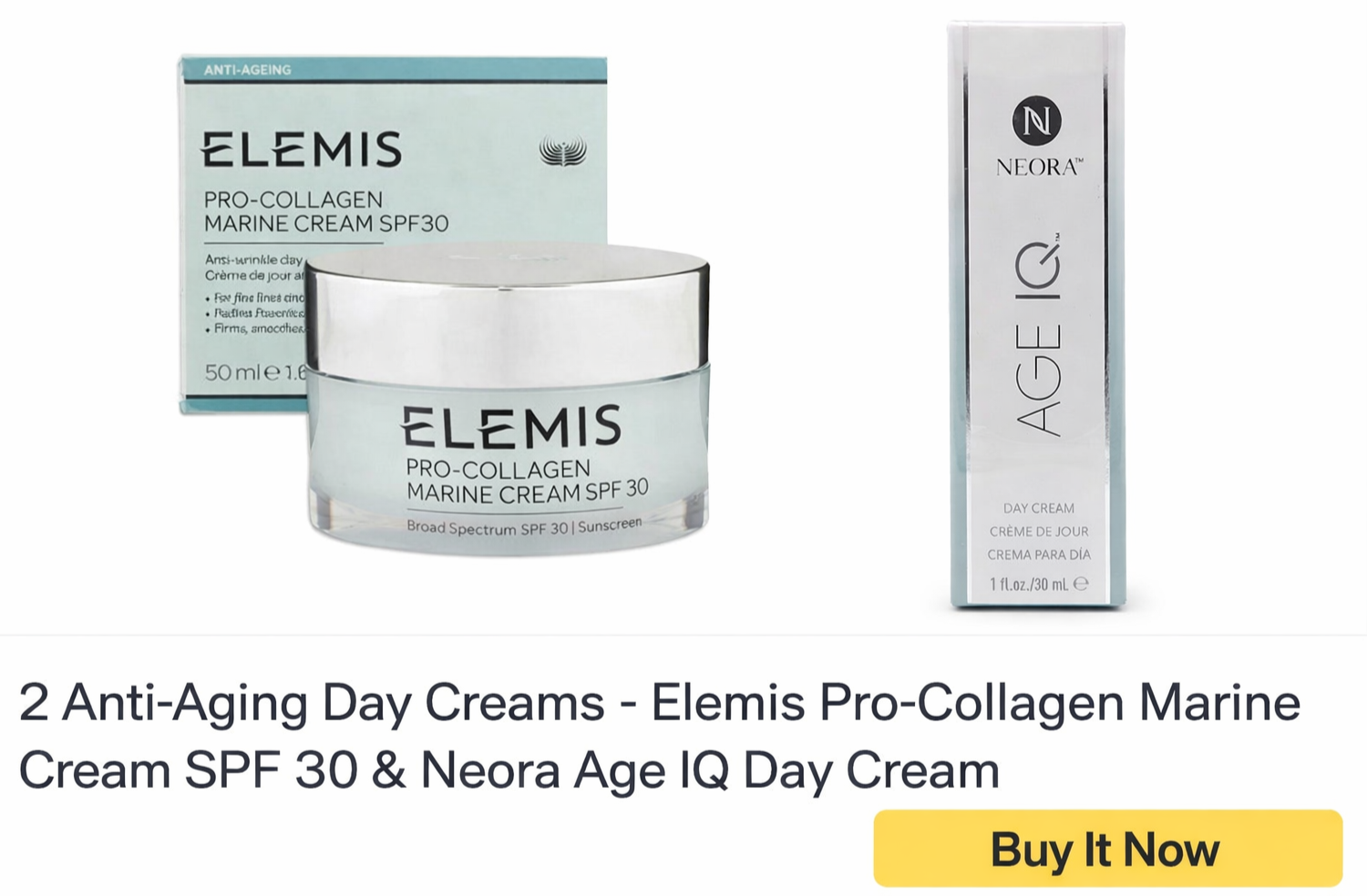 Elemis Pro-Collagen Marine Cream SPF30 50ml + Neora Age IQ Day Cream 30ml NEW