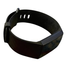 Fitbit Charge 3 Step Walking Tracker Black Graphite No Charger Works Great