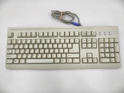 Vintage Mitsumi KFKEA4XT PS/2 Wired Standard White Windows PC Keyboard QWERTY