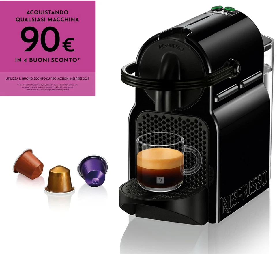De'Longhi Nespresso Inissia EN80.B | Macchina Caffè Espresso Capsule, 1260W - Immagine 2 di 4