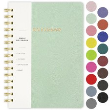 Spiral Notebook-5.75" x 8.125" College Ruled Journal with Inner Pockets and 1...