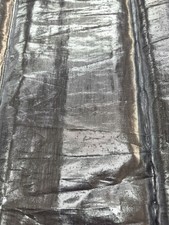 Silver Metallic Lam  Fabric 11.25" Wide X 157" Long