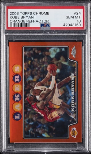 Kobe Bryant [Orange Refractor] #24 2008 Topps Chrome card