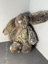 JELLYCAT LONDON Small Bashful Woodland Bunny Rabbit Gray Brown Plush ~7 Inches