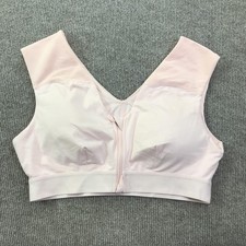 Tommie Copper Sports Bra Womens XL Pink Front Zip Compression Copper Znergy