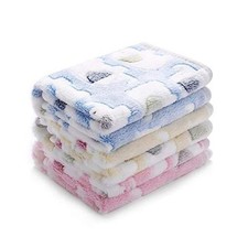 1 Pack 3 Blankets Super Soft Fluffy Premium Small Pack of 3 Blue/Pink/Yellow