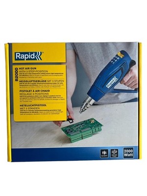 Rapid Heißluftpistole R2000, Heißluftfön 2000 W, 60-600°C, 250-500 l/Min.