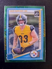 2025 Panini Donruss Optic Jack Sawyer Steelers Green Hyper Prizm Rookie #220