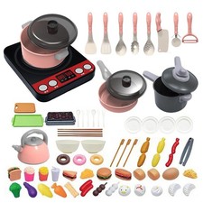 71pcs Kids Kitchen Toy Accessories Kitchen Playset Pretend Cooking Play