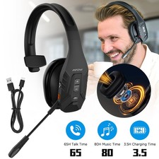 Trucker Bluetooth Headset with Mic 65Hrs Working Time PC Headsets for Cell Phone