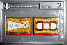 2011 Topps Five Star JOE MONTANA GOLD /10 AUTO TRIPPLE PATCH BGS 7.5 (READ)