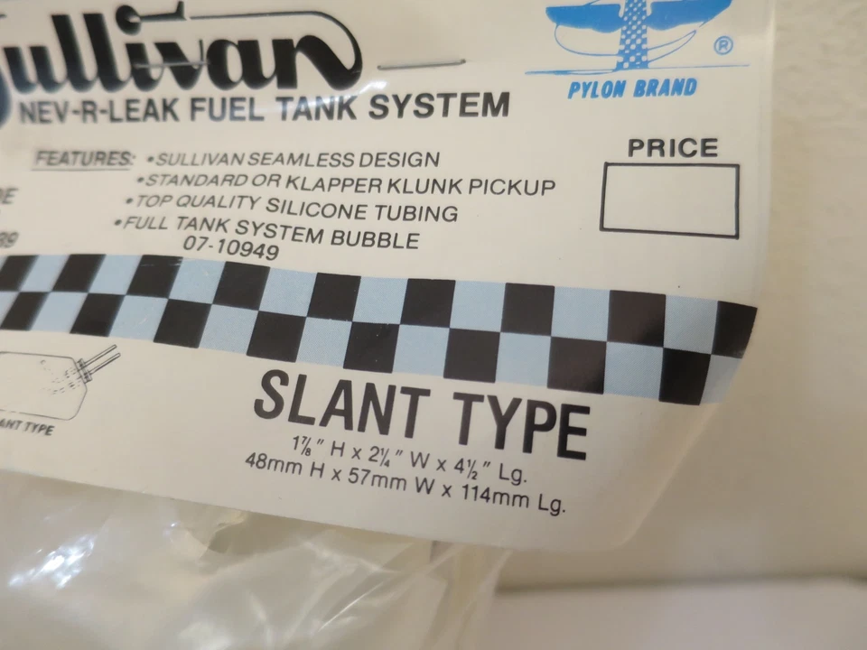 NOS Vintage Sullivan SS-8 Slant Type Fuel Tank System #439 R/C RC Model Airplane - Image 3 of 4