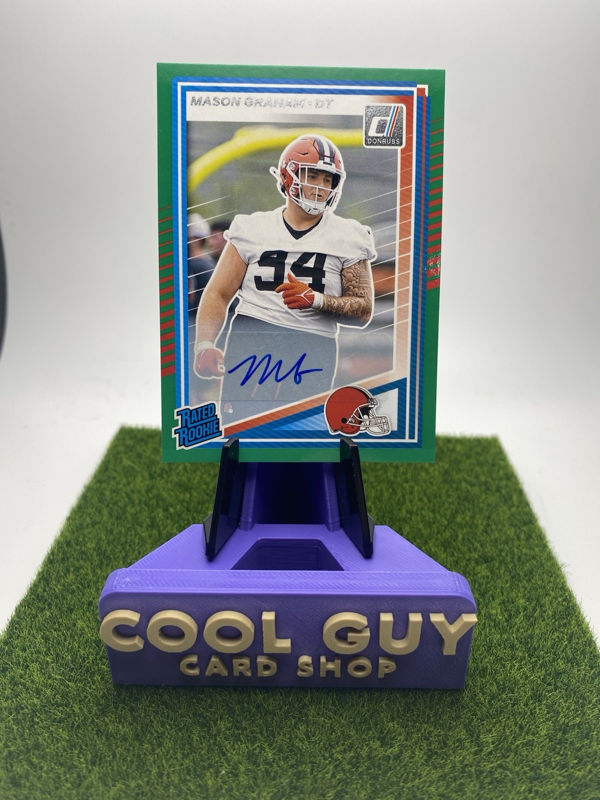 2025 Donruss Mason Graham Green Auto Rookie Card No. 340 Cleveland Browns