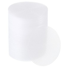 100 Pcs Plastic Canvas Mesh Sheets 4.5" Round Clear Canvas Sheets